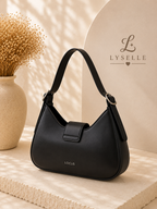 Lyselle Noir Crescent Handbag ✨