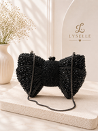 Midnight Glam Bow Clutch ✨