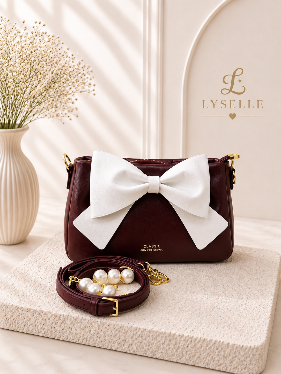 Lyselle Classic Pearl Shoulder Bag