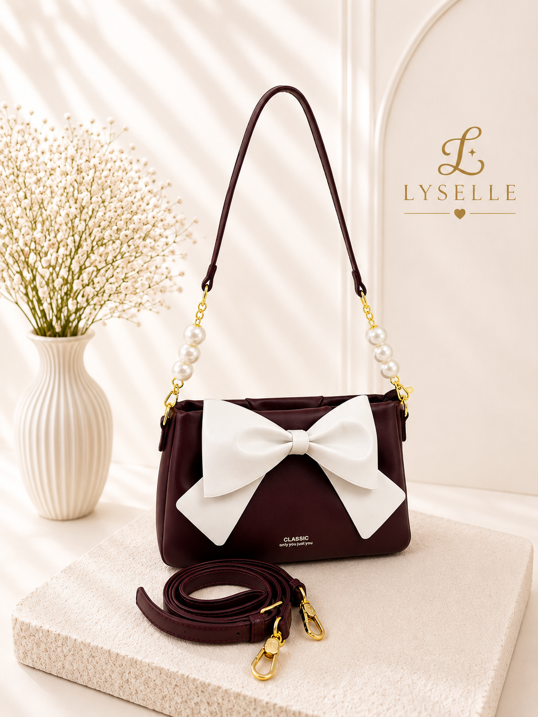Lyselle Classic Pearl Shoulder Bag
