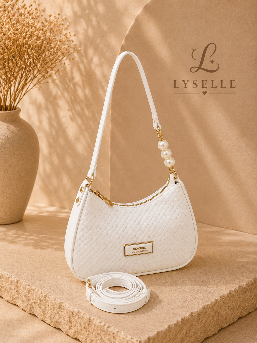 Lyselle Pearl Charm Convertible Bag