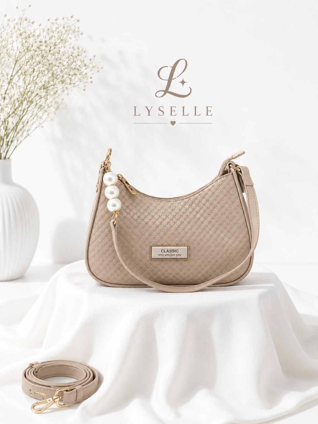 Lyselle Pearl Charm Convertible Bag