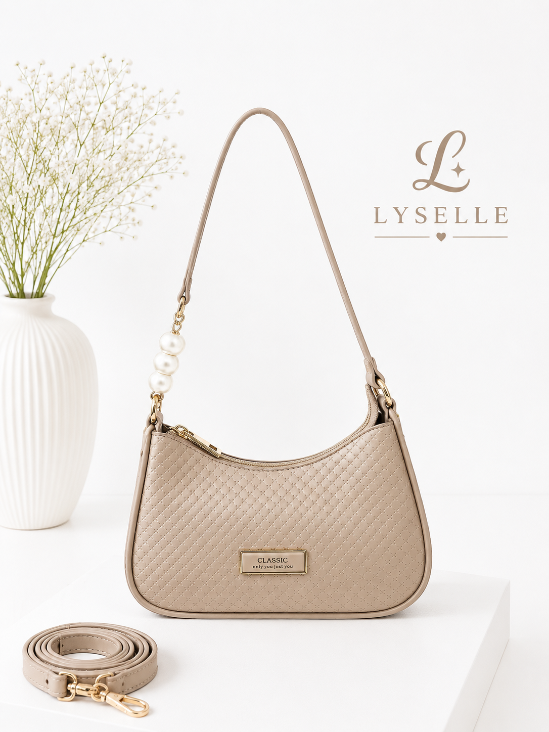 Lyselle Pearl Charm Convertible Bag
