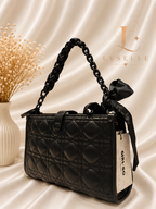 Lyselle Noir Quilted Handbag✨